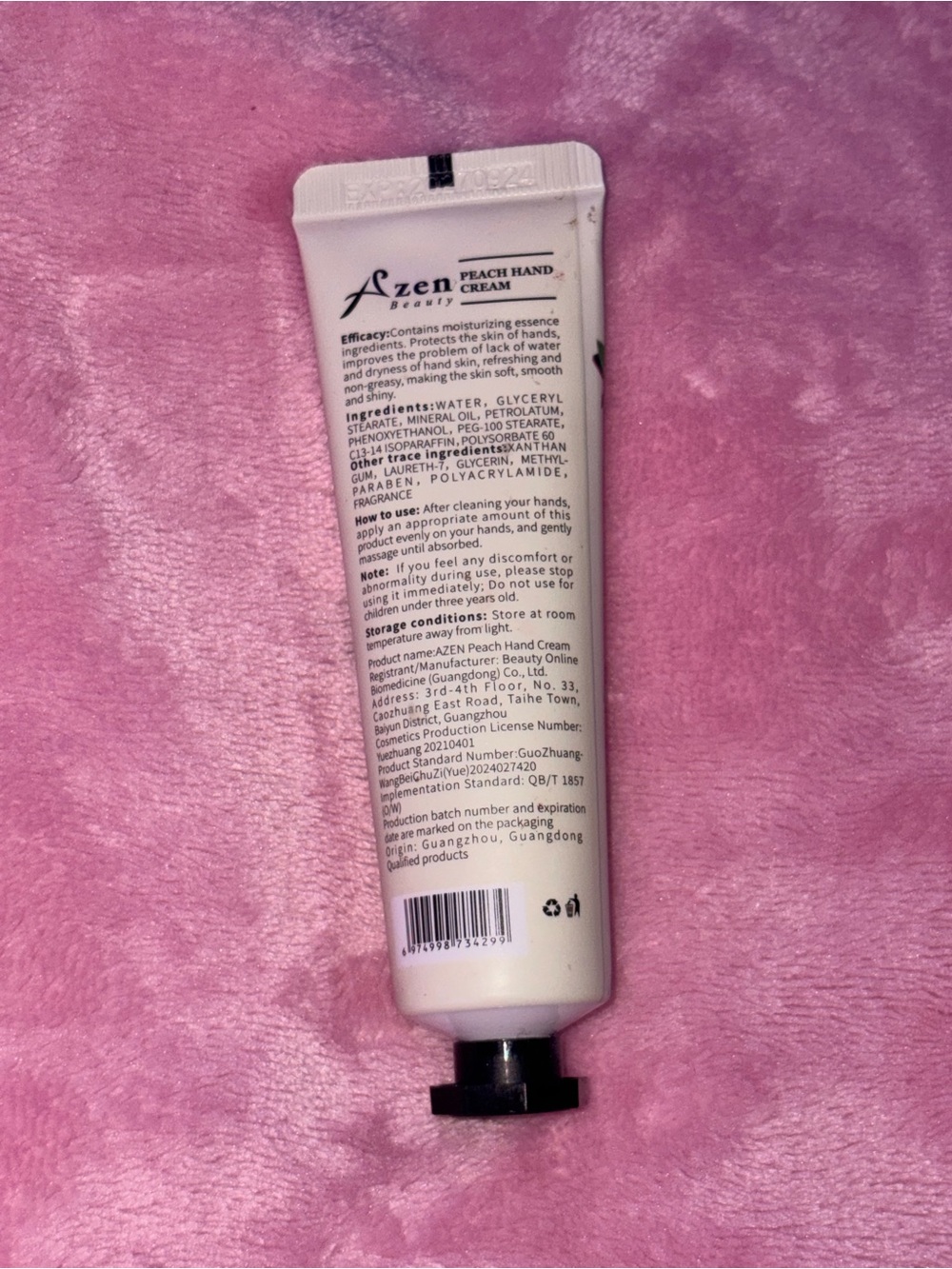 Peach Hand Cream - Picture 2 of 3